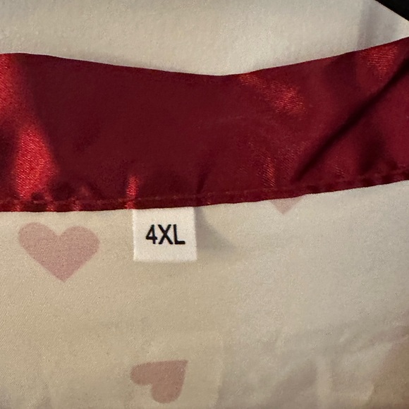 Robe - Heart-Patterned Cream and Red - 4x never worn new without tags - Picture 2 of 5
